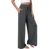 imageWiWi Viscose from Bamboo Womens Pajama Pants Super Soft Wide Leg Palazzo Lounge Yoga Cooling Bottoms with Pockets SXXLBiron Grey