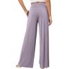 imageWiWi Viscose from Bamboo Womens Pajama Pants Super Soft Wide Leg Palazzo Lounge Yoga Cooling Bottoms with Pockets SXXLBviolet