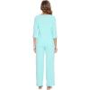 imageWiWi Womens 34 Sleeve Pajamas Set Soft Top with Pants Lightweight Viscose from Bamboo Sleepwear Pjs SXXLAqua