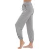 imageWiWi Pajama Pants for Women Lounge Super Soft Joggers Yoga Viscose from Bamboo Bottoms Cooling Pajamas Pant Sweatpants S4XAheather Grey