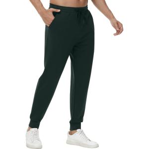 imageWiWi Mens Sweatpants Joggers for Mens Athletic Running Workout Gym Pants Lightweight Track Casual Pant SXXLAdark Fence Green