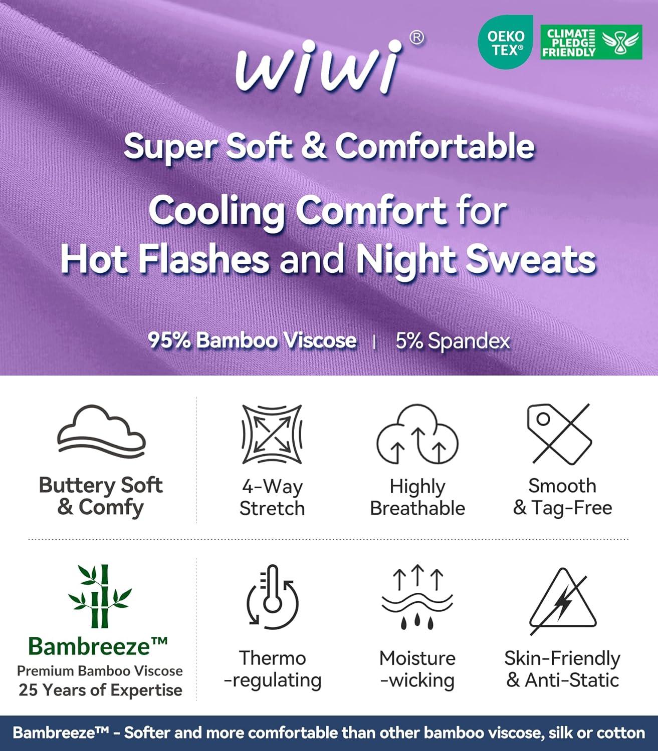 imageWiWi Viscose from Bamboo Pajamas Sets for Women Long Sleeve Sleepwear Soft V Neck Top with Pants Plus Size Pjs S4XAmedium Purplepurple Flowers