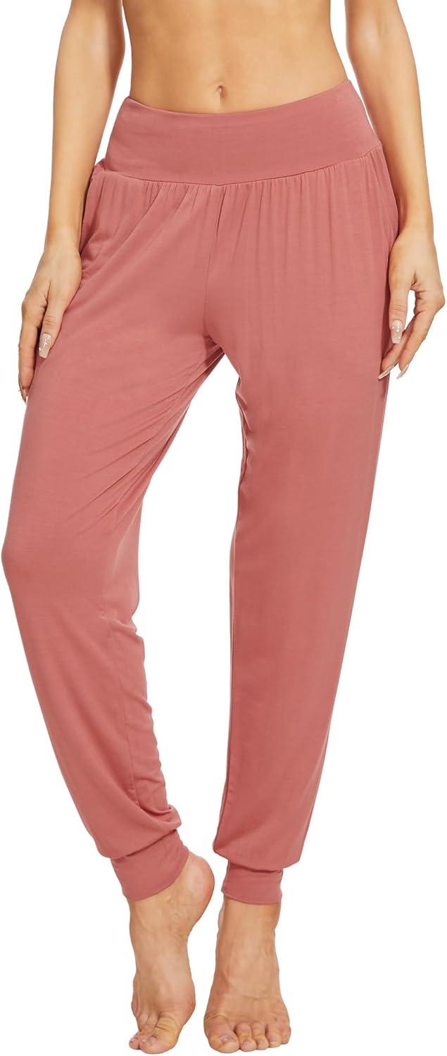 imageWiWi Womens Viscose from Bamboo Joggers Super Soft Pajama Pants Yoga Bottoms Cooling Lounge Sweatpants SXXLAcameo