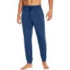 imageWiWi Mens Bamboo Viscose Pajama Jogger Pants Soft Lounge Bottoms Sleep Long Pj Joggers Sweatpant SXXLBcharcoal HeatherDark Blue