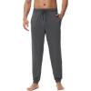imageWiWi Mens Bamboo Viscose Pajama Jogger Pants Soft Lounge Bottoms Sleep Long Pj Joggers Sweatpant SXXLCcharcoal