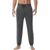 imageWiWi Mens Bamboo Viscose Pajama Jogger Pants Soft Lounge Bottoms Sleep Long Pj Joggers Sweatpant SXXLCcharcoal
