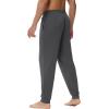 imageWiWi Mens Bamboo Viscose Pajama Jogger Pants Soft Lounge Bottoms Sleep Long Pj Joggers Sweatpant SXXLCcharcoal