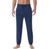 imageWiWi Mens Bamboo Viscose Pajama Jogger Pants Soft Lounge Bottoms Sleep Long Pj Joggers Sweatpant SXXLCdark Blue