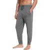 imageWiWi Mens Bamboo Viscose Pajama Jogger Pants Soft Lounge Bottoms Sleep Long Pj Joggers Sweatpant SXXLCdark Heathe Grey