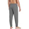 imageWiWi Mens Bamboo Viscose Pajama Jogger Pants Soft Lounge Bottoms Sleep Long Pj Joggers Sweatpant SXXLCdark Heathe Grey
