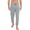 imageWiWi Mens Bamboo Viscose Pajama Jogger Pants Soft Lounge Bottoms Sleep Long Pj Joggers Sweatpant SXXLCheather Grey