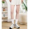 imageWiWi Womens Crew Socks Viscose Bamboo Casual Socks Super Soft Seamless Toe Sock Solid Cozy Calf Socks 6 PairsWhite 6 Pairs