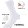 imageWiWi Womens Crew Socks Viscose Bamboo Casual Socks Super Soft Seamless Toe Sock Solid Cozy Calf Socks 6 PairsWhite 6 Pairs