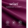 imageWiWi Womens Pajama Sets Soft Long Sleeves Top with Pants Cooling PJ Viscose from Bamboo Loungewear Set with Pocket SXXLApurplish Red