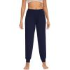 imageWiWi Womens Viscose from Bamboo Joggers Super Soft Pajama Pants Yoga Bottoms Cooling Lounge Sweatpants SXXLBnavy