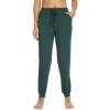 imageWiWi Womens Viscose from Bamboo Joggers Super Soft Pajama Pants Yoga Bottoms Cooling Lounge Sweatpants SXXLCblackish Green