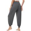 imageWiWi Womens Yoga Pants Viscose from Bamboo Stretchy Joggers Pant Comfy Lounge Bottoms Pajama SXXLBdark Heather Grey