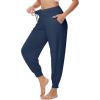 imageWiWi Womens Yoga Pants Viscose from Bamboo Stretchy Joggers Pant Comfy Lounge Bottoms Pajama SXXLBnavy Blue