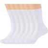 imageWiWi Womens Crew Socks Viscose Bamboo Casual Socks Super Soft Seamless Toe Sock Solid Cozy Calf Socks 6 PairsWhite 6 Pairs