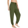imageWiWi Womens Yoga Pants Viscose from Bamboo Stretchy Joggers Pant Comfy Lounge Bottoms Pajama SXXLBarmy Green