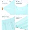 image:imageWiWi Pajamas for Women Super Soft Pajama Sets Cooling Short Sleeve Top Capri Pants Viscose from Bamboo Sleepwear Pjs S4XAaqua