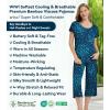 image:imageWiWi Pajamas for Women Super Soft Pajama Sets Cooling Short Sleeve Top Capri Pants Viscose from Bamboo Sleepwear Pjs S4XAblue Flowers