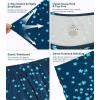 image:imageWiWi Pajamas for Women Super Soft Pajama Sets Cooling Short Sleeve Top Capri Pants Viscose from Bamboo Sleepwear Pjs S4XAblue Flowers