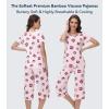 image:imageWiWi Pajamas for Women Super Soft Pajama Sets Cooling Short Sleeve Top Capri Pants Viscose from Bamboo Sleepwear Pjs S4XAcoffee Cup