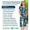 image:imageWiWi Pajamas for Women Super Soft Pajama Sets Cooling Short Sleeve Top Capri Pants Viscose from Bamboo Sleepwear Pjs S4XAink Blue Floral