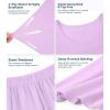 image:imageWiWi Pajamas for Women Super Soft Pajama Sets Cooling Short Sleeve Top Capri Pants Viscose from Bamboo Sleepwear Pjs S4XAlight Purple