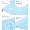 image:imageWiWi Pajamas for Women Super Soft Pajama Sets Cooling Short Sleeve Top Capri Pants Viscose from Bamboo Sleepwear Pjs S4XApale Blue