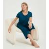 image:imageWiWi Pajamas for Women Super Soft Pajama Sets Cooling Short Sleeve Top Capri Pants Viscose from Bamboo Sleepwear Pjs S4XApeacock Blue