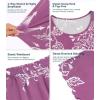 image:imageWiWi Pajamas for Women Super Soft Pajama Sets Cooling Short Sleeve Top Capri Pants Viscose from Bamboo Sleepwear Pjs S4XApurpleRose