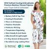 image:imageWiWi Pajamas for Women Super Soft Pajama Sets Cooling Short Sleeve Top Capri Pants Viscose from Bamboo Sleepwear Pjs S4XAretro Ink Flower