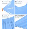 image:imageWiWi Pajamas for Women Super Soft Pajama Sets Cooling Short Sleeve Top Capri Pants Viscose from Bamboo Sleepwear Pjs S4XAsky Blue