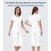 image:imageWiWi Pajamas for Women Super Soft Pajama Sets Cooling Short Sleeve Top Capri Pants Viscose from Bamboo Sleepwear Pjs S4XAwhite Stars