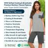 image:imageWiWi Pajamas for Women Super Soft Pajama Sets Cooling Short Sleeve Top Capri Pants Viscose from Bamboo Sleepwear Pjs S4XBiron Grey