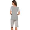 image:imageWiWi Pajamas for Women Super Soft Pajama Sets Cooling Short Sleeve Top Capri Pants Viscose from Bamboo Sleepwear Pjs S4XBlight Grey