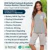 image:imageWiWi Pajamas for Women Super Soft Pajama Sets Cooling Short Sleeve Top Capri Pants Viscose from Bamboo Sleepwear Pjs S4XBlight Grey