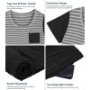 image:imageWiWi Pajamas for Women Super Soft Pajama Sets Cooling Short Sleeve Top Capri Pants Viscose from Bamboo Sleepwear Pjs S4XBstripeblack