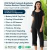 image:imageWiWi Pajamas for Women Super Soft Pajama Sets Cooling Short Sleeve Top Capri Pants Viscose from Bamboo Sleepwear Pjs S4XCblack