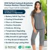 image:imageWiWi Pajamas for Women Super Soft Pajama Sets Cooling Short Sleeve Top Capri Pants Viscose from Bamboo Sleepwear Pjs S4XCdark Heather Grey