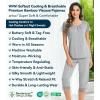 image:imageWiWi Pajamas for Women Super Soft Pajama Sets Cooling Short Sleeve Top Capri Pants Viscose from Bamboo Sleepwear Pjs S4XCheather Grey