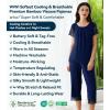 image:imageWiWi Pajamas for Women Super Soft Pajama Sets Cooling Short Sleeve Top Capri Pants Viscose from Bamboo Sleepwear Pjs S4XCnavy