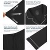 image:imageWiWi Viscose from Bamboo Womens Pajamas Set Super Soft Button Down Top and Pants Sleepwear Cooling Pjs S3XAblack