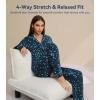 image:imageWiWi Viscose from Bamboo Womens Pajamas Set Super Soft Button Down Top and Pants Sleepwear Cooling Pjs S3XAblue Flowers