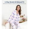 image:imageWiWi Viscose from Bamboo Womens Pajamas Set Super Soft Button Down Top and Pants Sleepwear Cooling Pjs S3XAblue Plaid