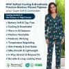 image:imageWiWi Viscose from Bamboo Womens Pajamas Set Super Soft Button Down Top and Pants Sleepwear Cooling Pjs S3XAchristmas Elk on Green
