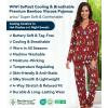 image:imageWiWi Viscose from Bamboo Womens Pajamas Set Super Soft Button Down Top and Pants Sleepwear Cooling Pjs S3XAchristmas Elk on Red