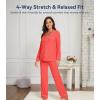 image:imageWiWi Viscose from Bamboo Womens Pajamas Set Super Soft Button Down Top and Pants Sleepwear Cooling Pjs S3XAcoral